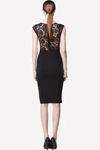 Ketty More Women Cup Sleeves Bodycon Lace Dress-KMWD354