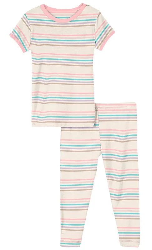 KicKee Pants Cupcake Stripe S/S Pajama Set