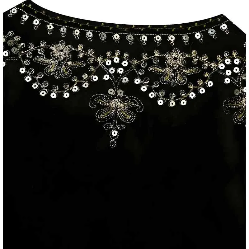 Ladies Embroidered Velvet Vest