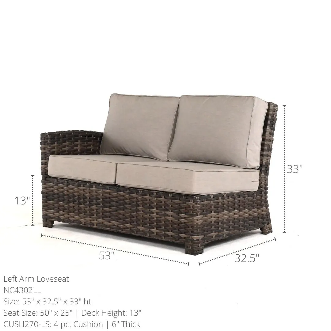 Lakeside Sectional Left Arm Loveseat