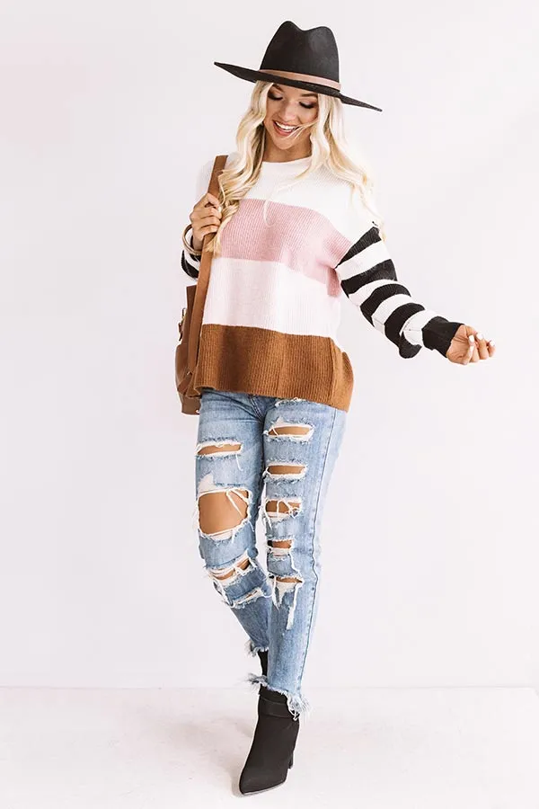 Latte Lowdown Stripe Sweater