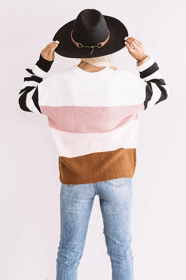 Latte Lowdown Stripe Sweater