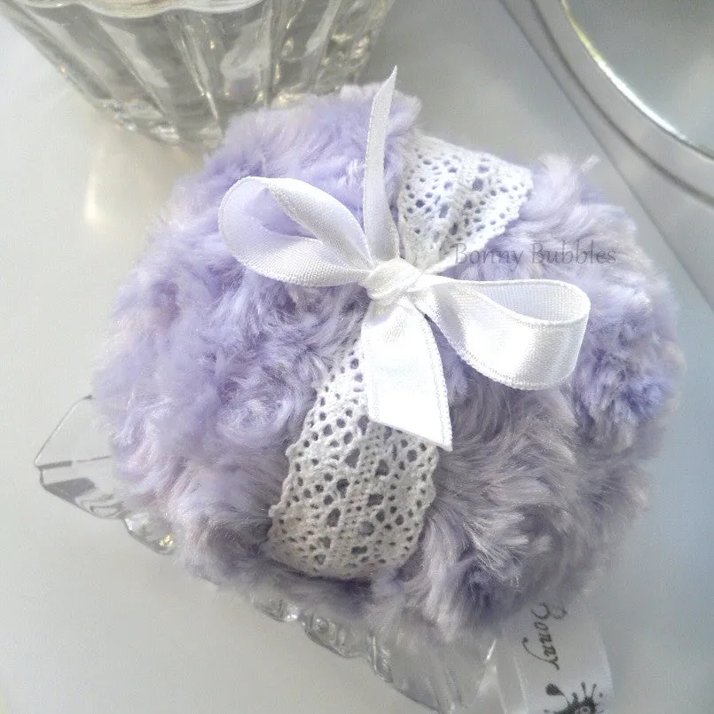 Lavender Purple Powder Puff, 4 inch