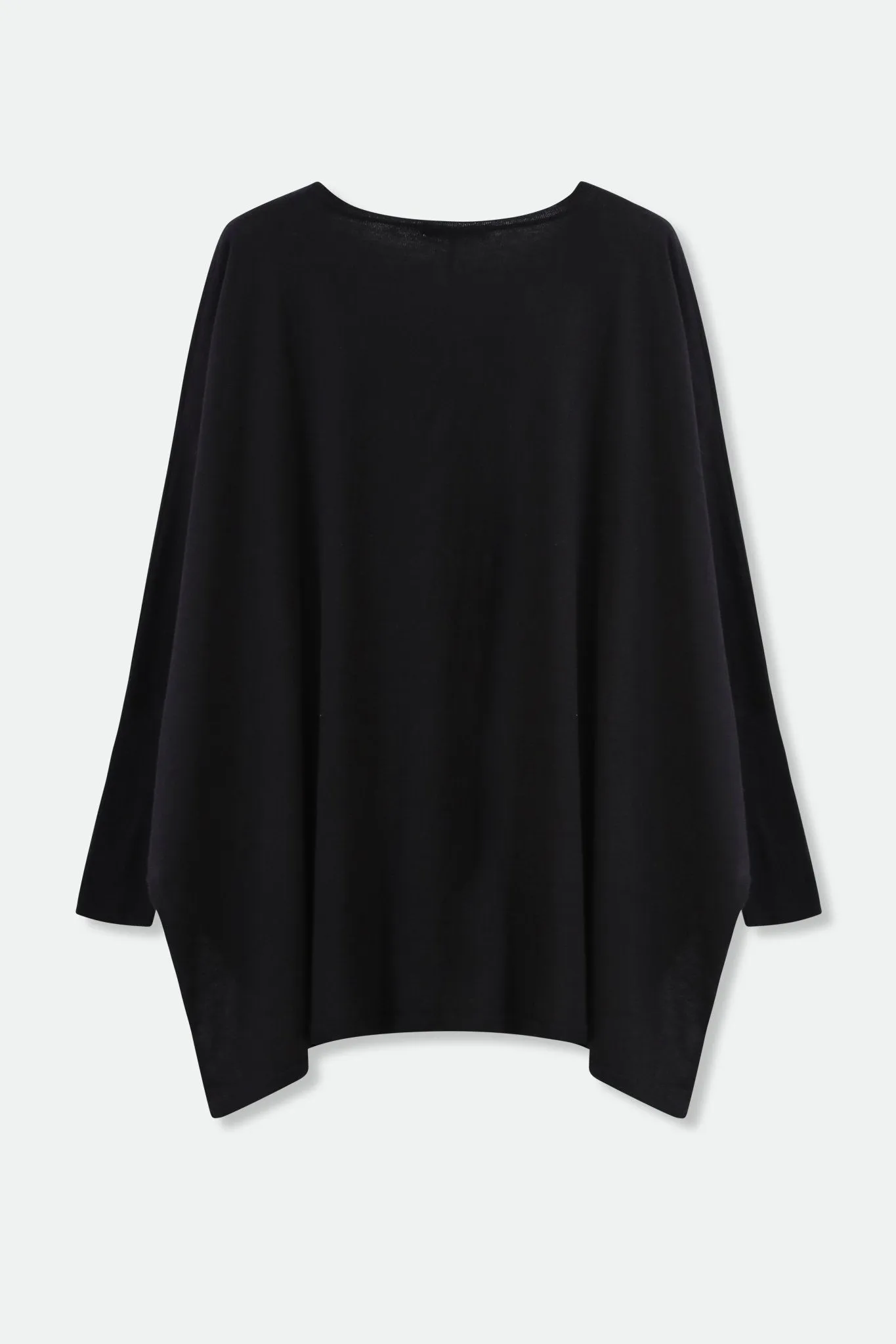 LENA LONG SLEEVE V-NECK PONCHO IN PIMA COTTON KNIT