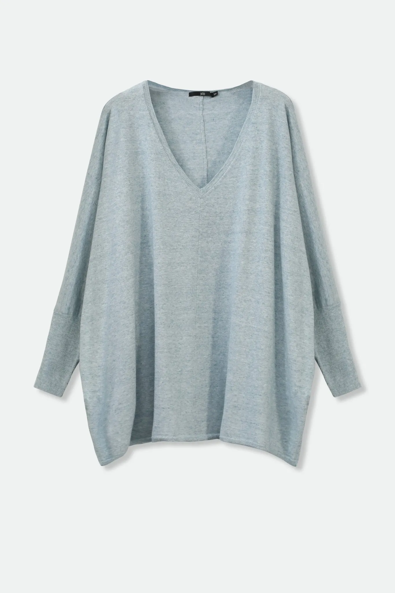 LENA LONG SLEEVE V-NECK PONCHO IN PIMA COTTON KNIT