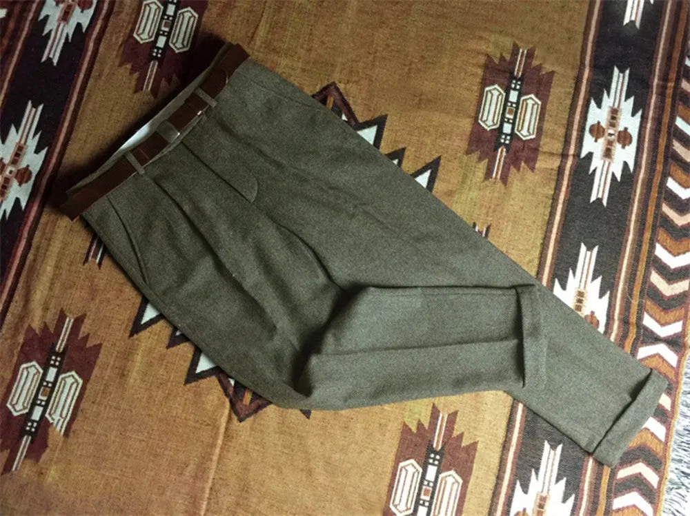 Men's 1920s Herringbone Tweed Pants