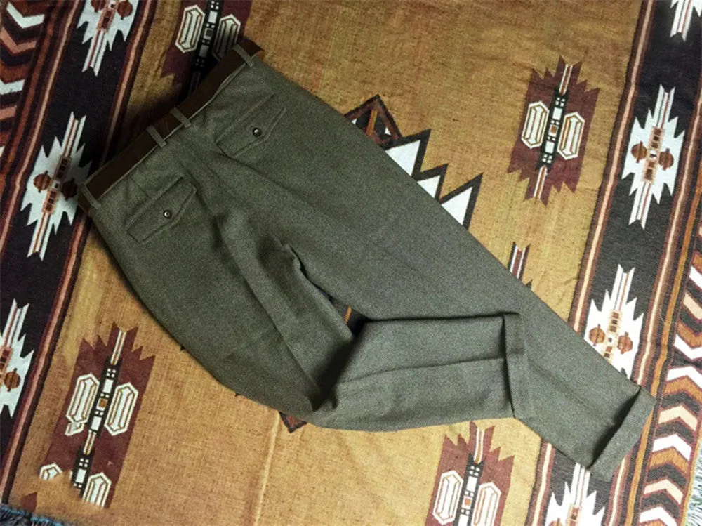 Men's 1920s Herringbone Tweed Pants