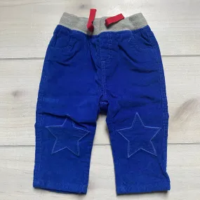 NEW Baby Boden Blue Corduroy Star Knee Pattern Elastic Waist Pants