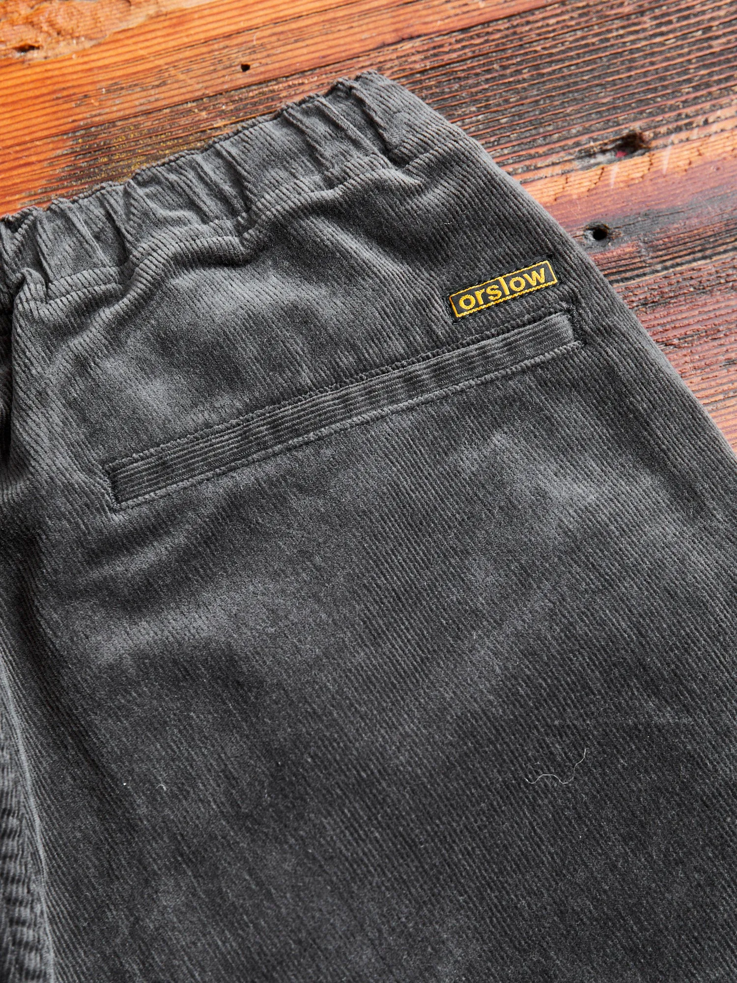 New Yorker Stretch Corduroy Pants in Charcoal Grey