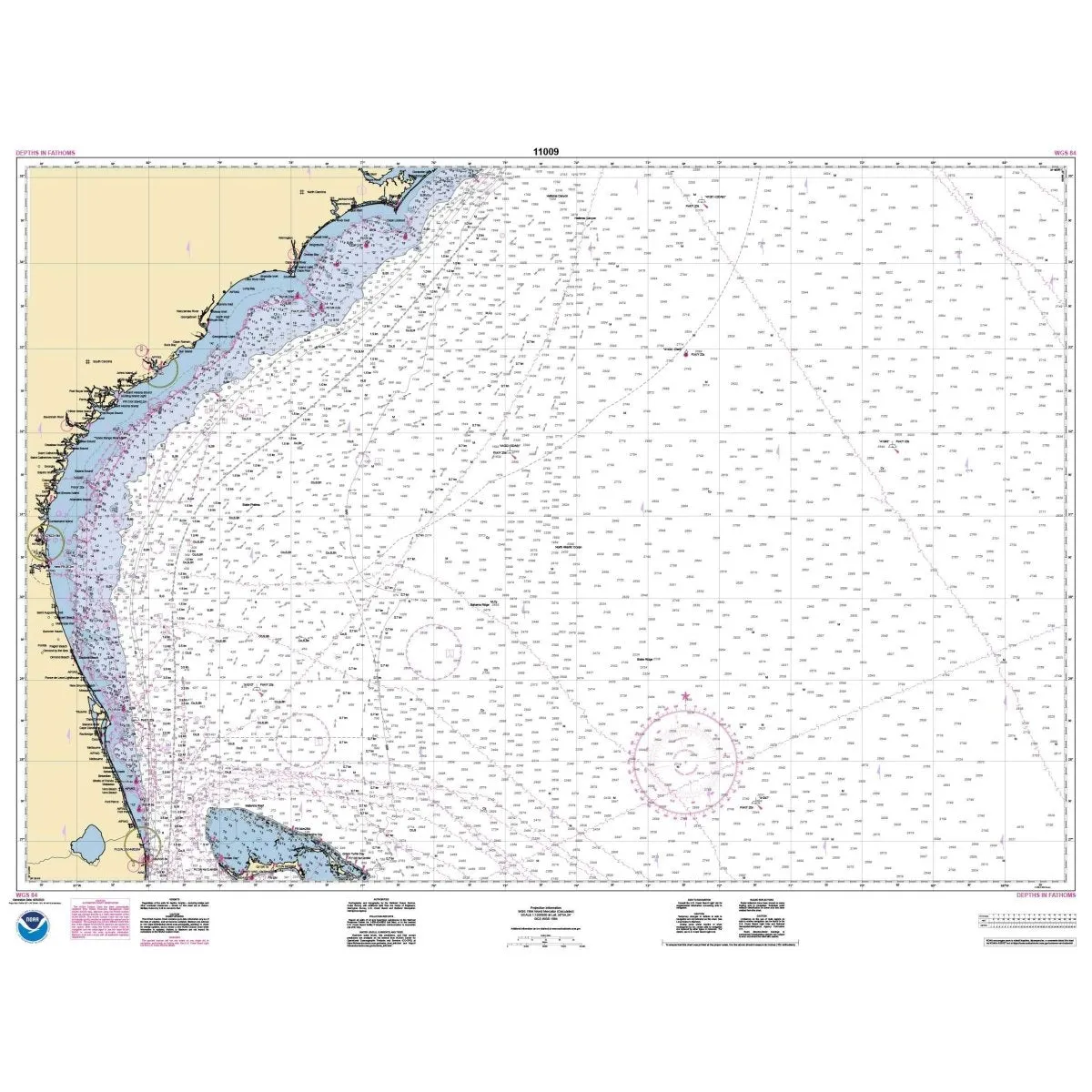 NOAA Chart 11009: Cape Hatteras to Straits of Florida