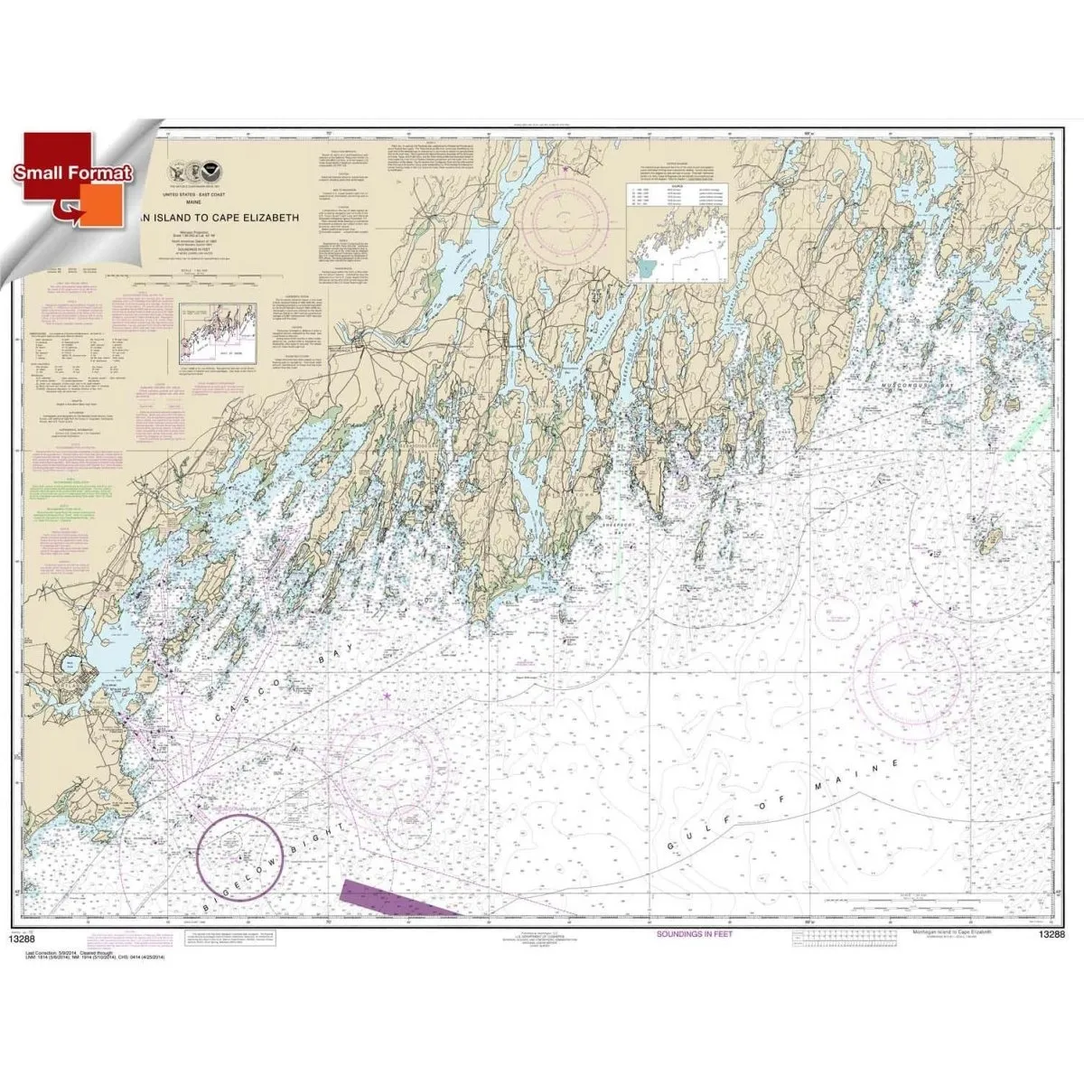 NOAA Chart 13288: Monhegan Island to Cape Elizabeth