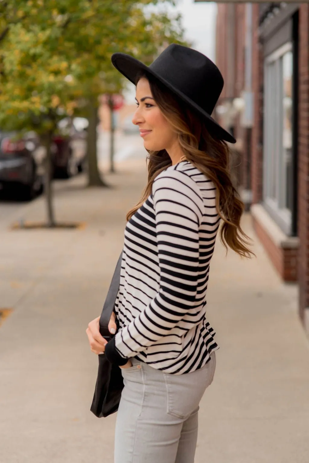 Ombre Striped Long Sleeve Tee