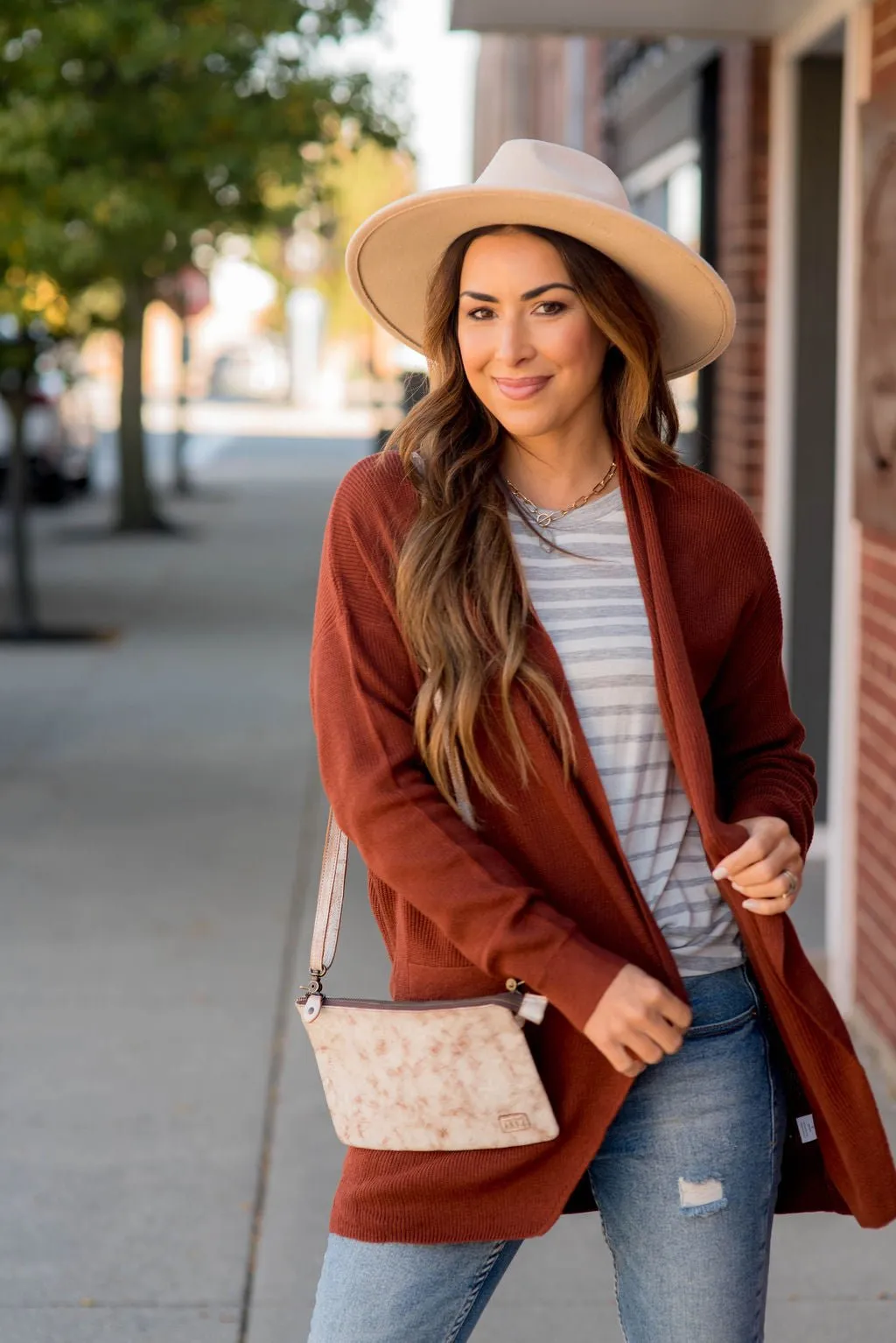 Ombre Striped Long Sleeve Tee