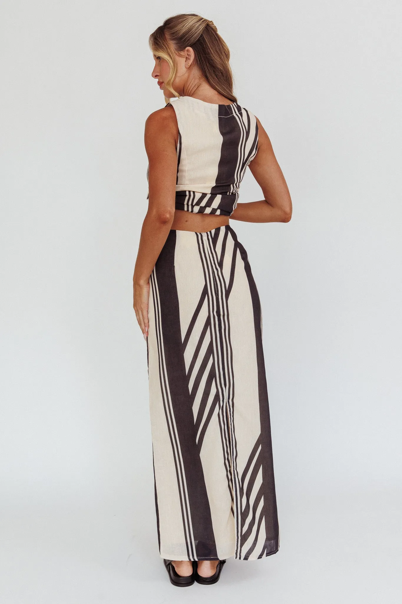 Philomena Maxi Skirt Stripe Black