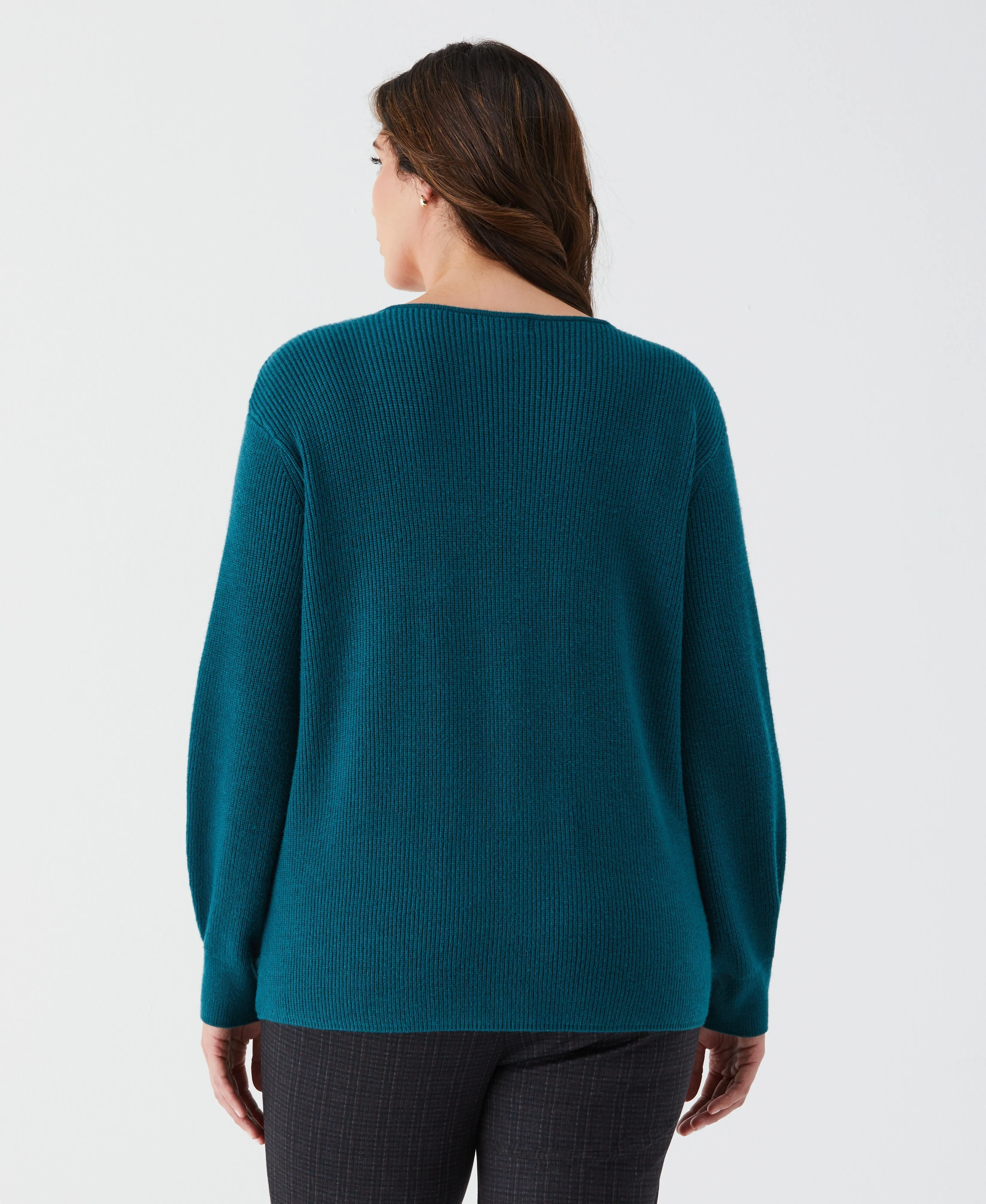 Plus Size Embellished V-Neck Sweater