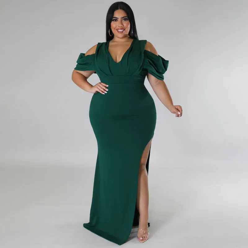 Plus Size Women Clothes Supply High Fork Dress