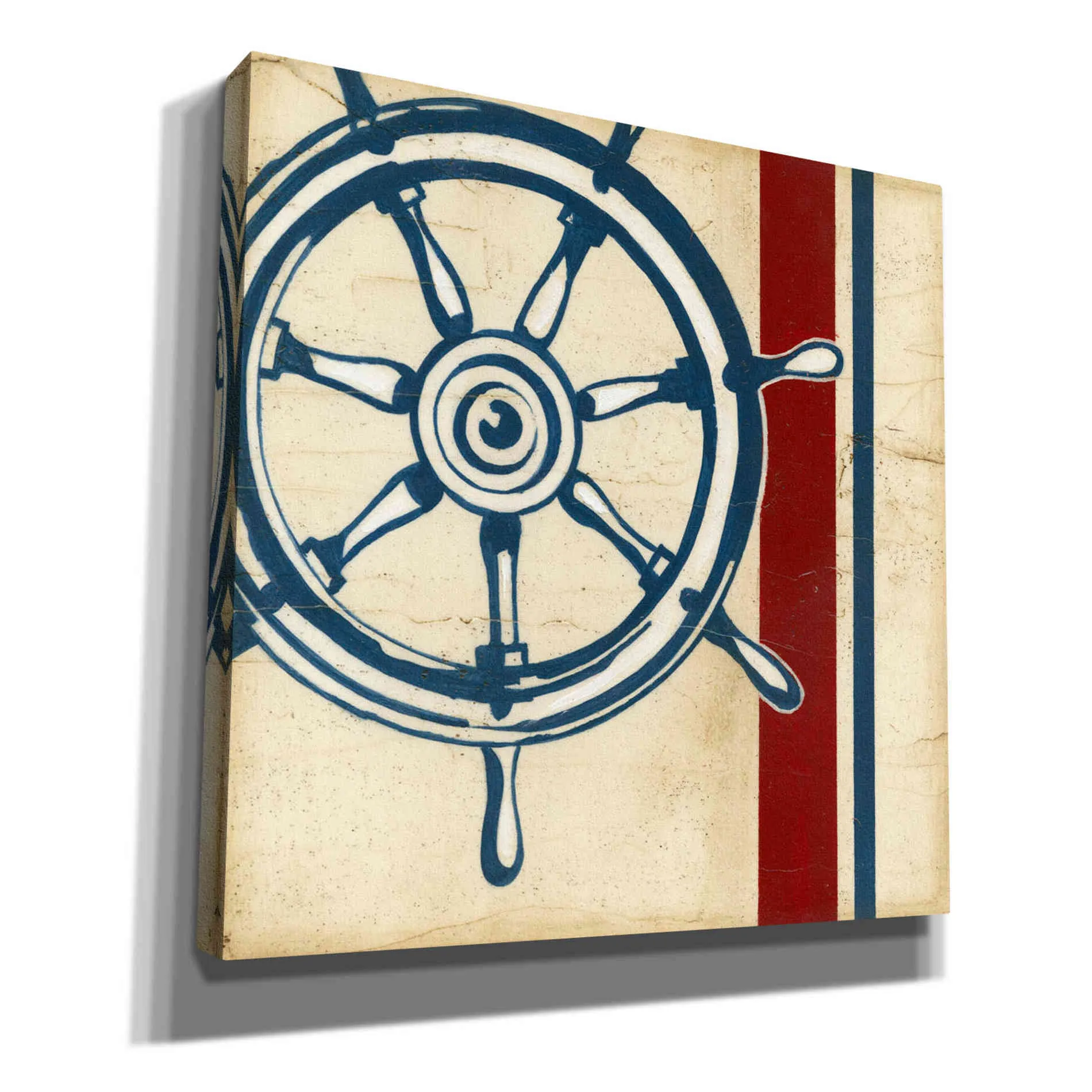 "Americana Captain's Wheel" by Ethan Harper, Canvas Wall Art