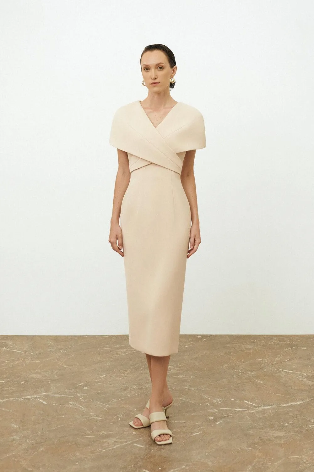 Renata Cape Sleeves Dress