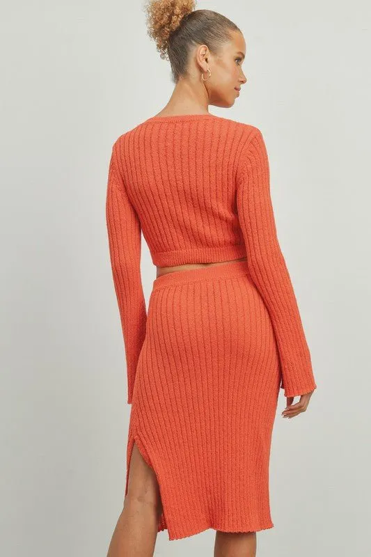 Ribbed Knit Sweater Set - FINAL SALE