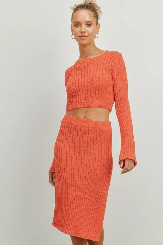 Ribbed Knit Sweater Set - FINAL SALE