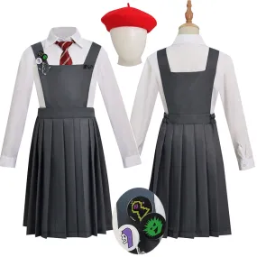 Roald Dahl’s Matilda The Musical Cosplay Costume Hortensia School Uniform Red Beret Outfit