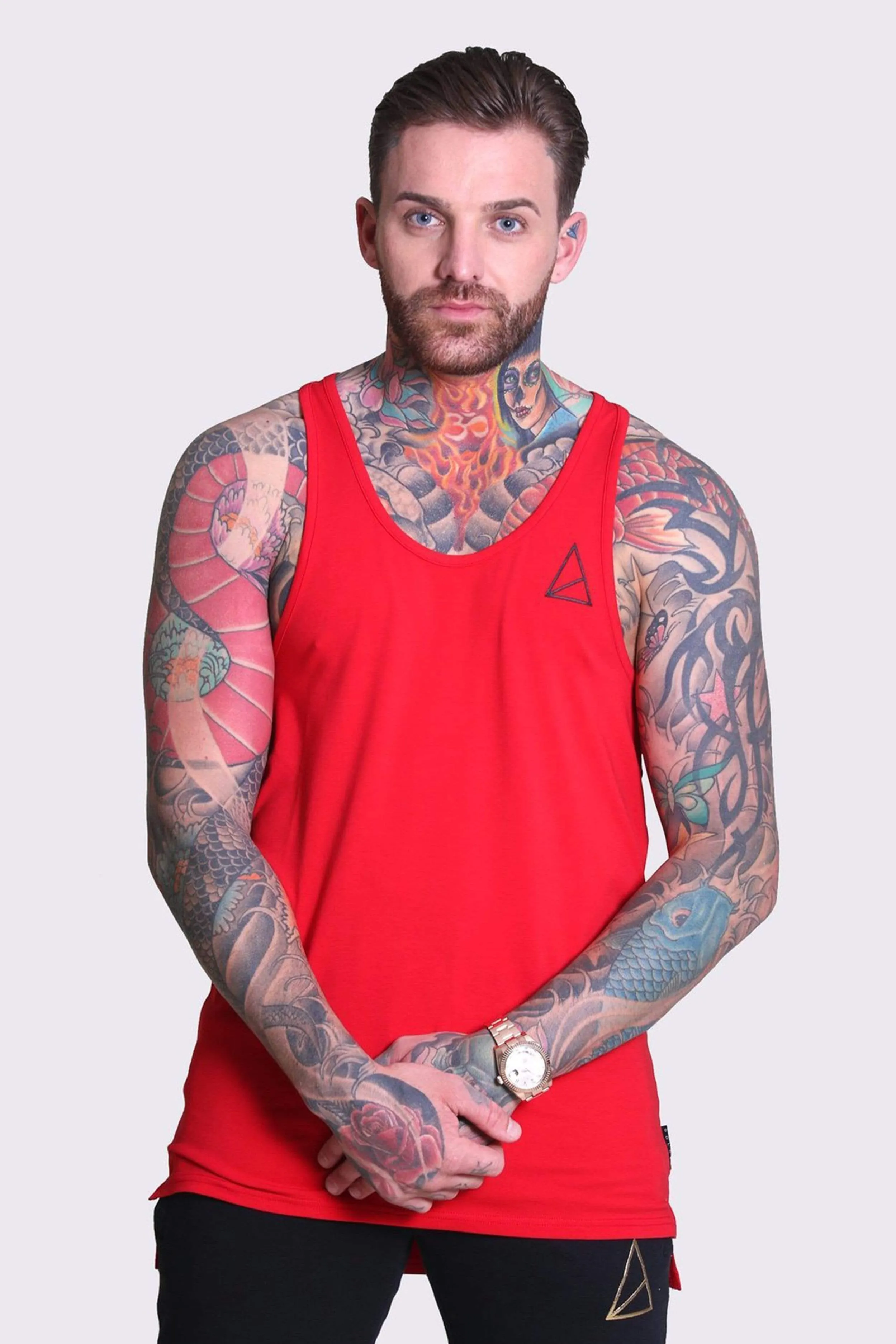 Rocio Racer Back Gym Men's Vest -  Red