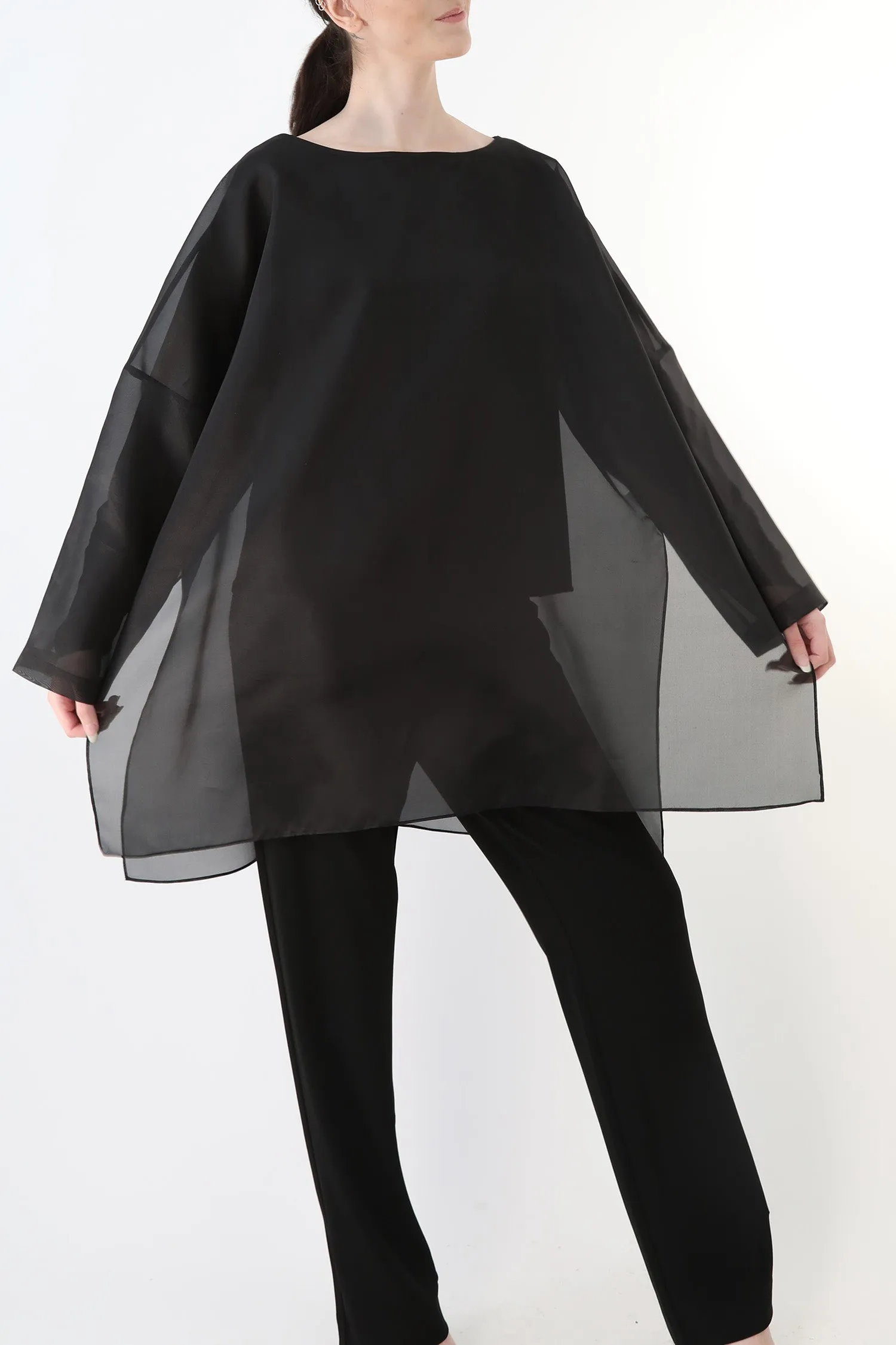 SAMIRA ONE-SIZE TUNIC IN SILK ORGANZA