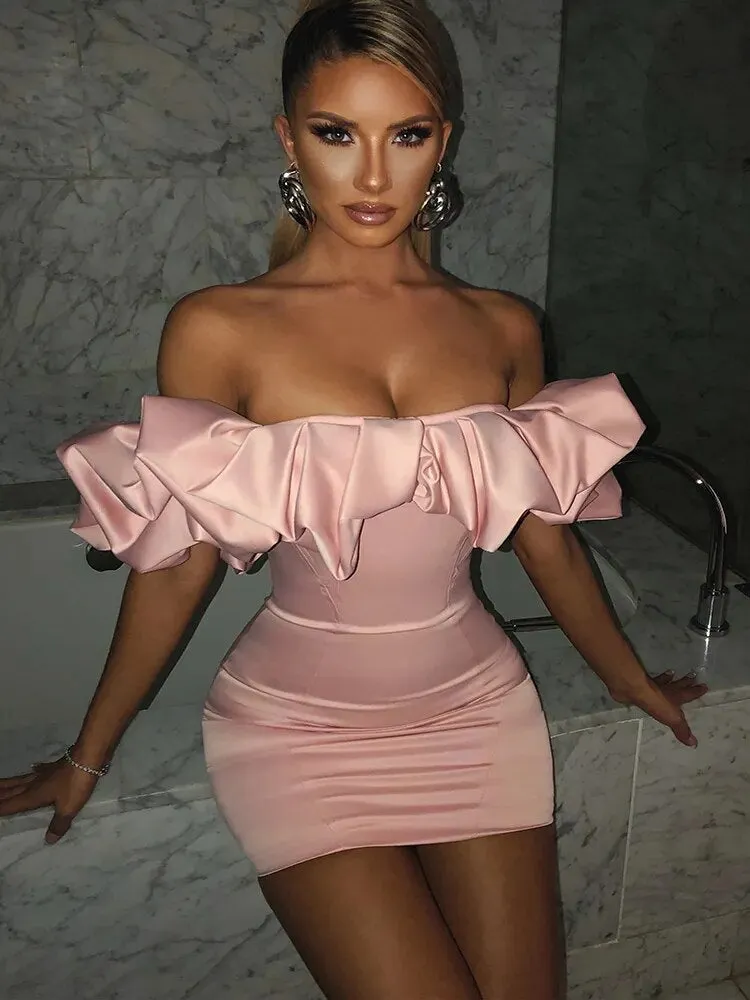 Sasha's Elegant Neckline Dress