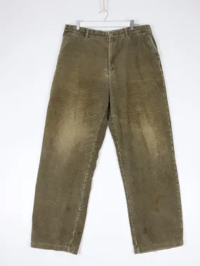 Savane Pants Mens 38 x 32 Brown Corduroy Trousers