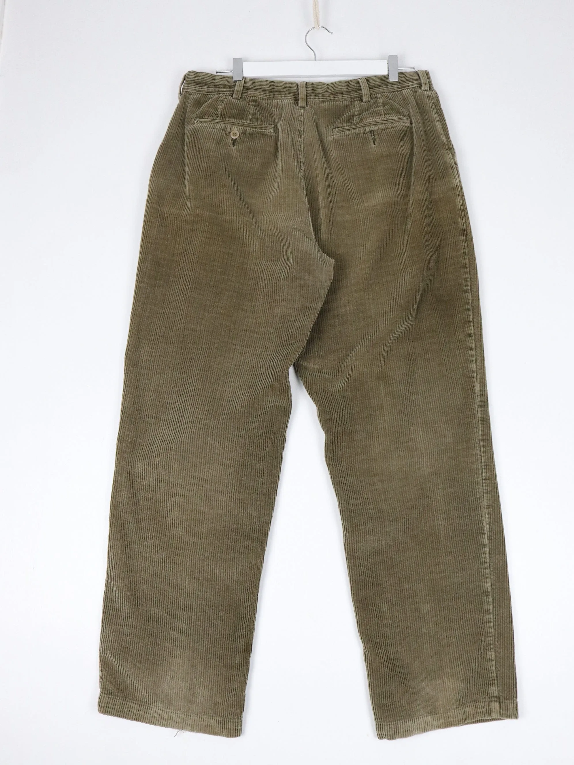 Savane Pants Mens 38 x 32 Brown Corduroy Trousers