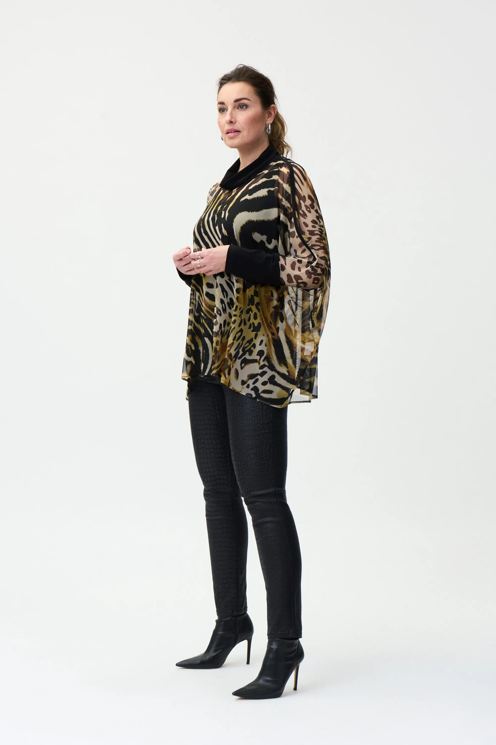 Sheer Leopard Tunic Style 224203