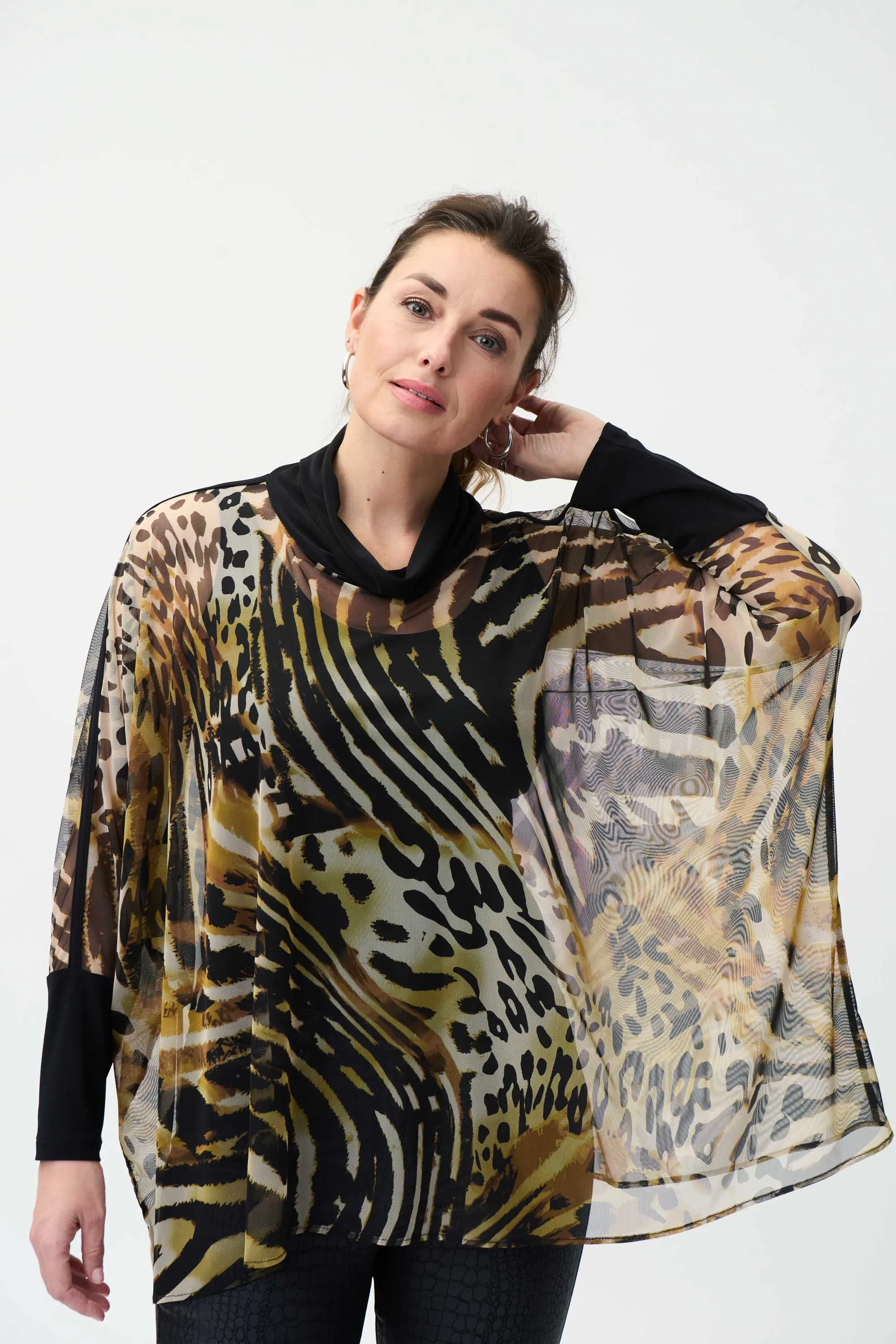 Sheer Leopard Tunic Style 224203