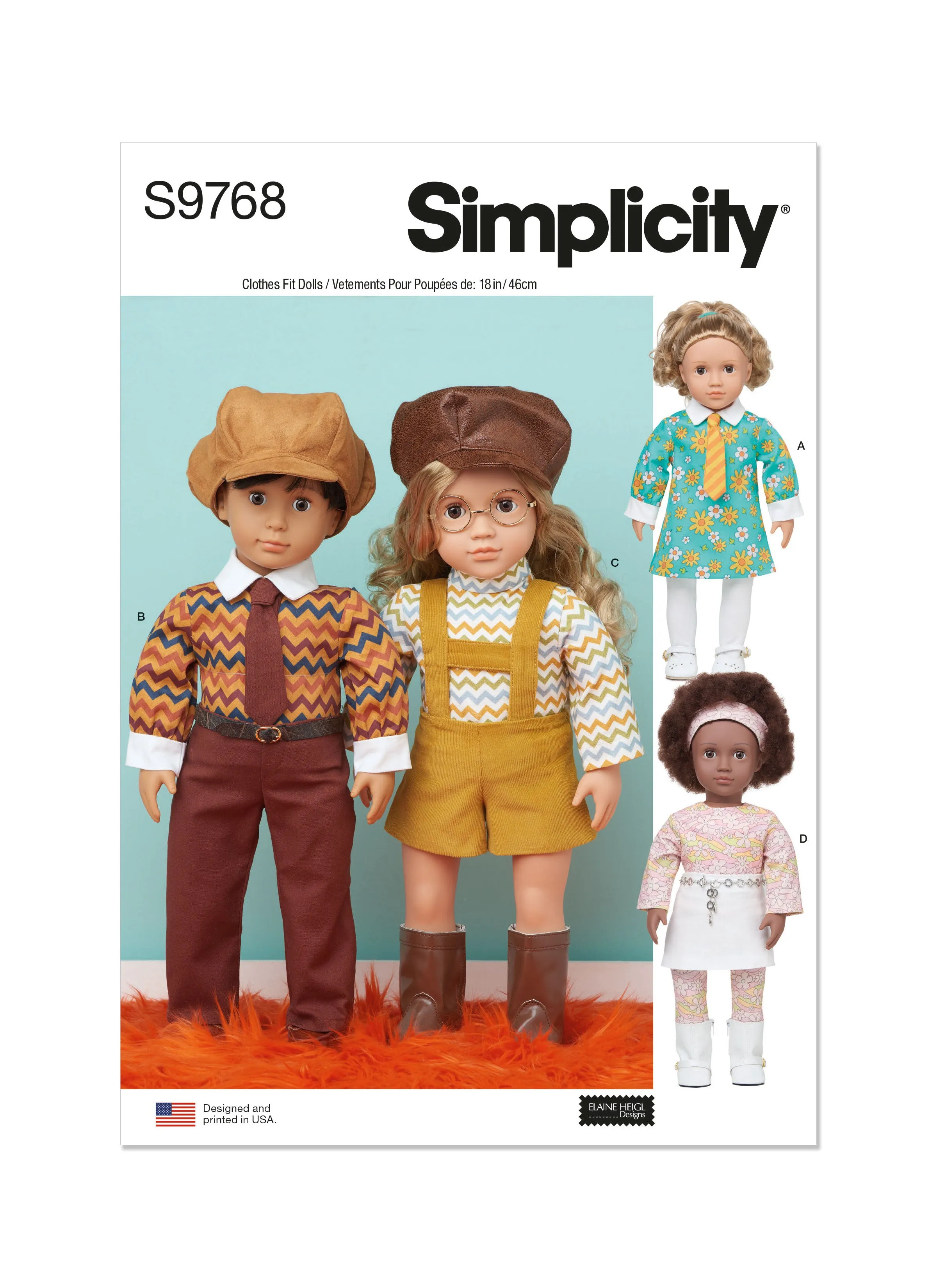 Simplicity Pattern S9768 Doll Clothes