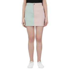 SLAY. Women's Colorblock Denim Skirt