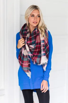 Slouchy Dolman Cobalt Blue Long Sleeve Tunic