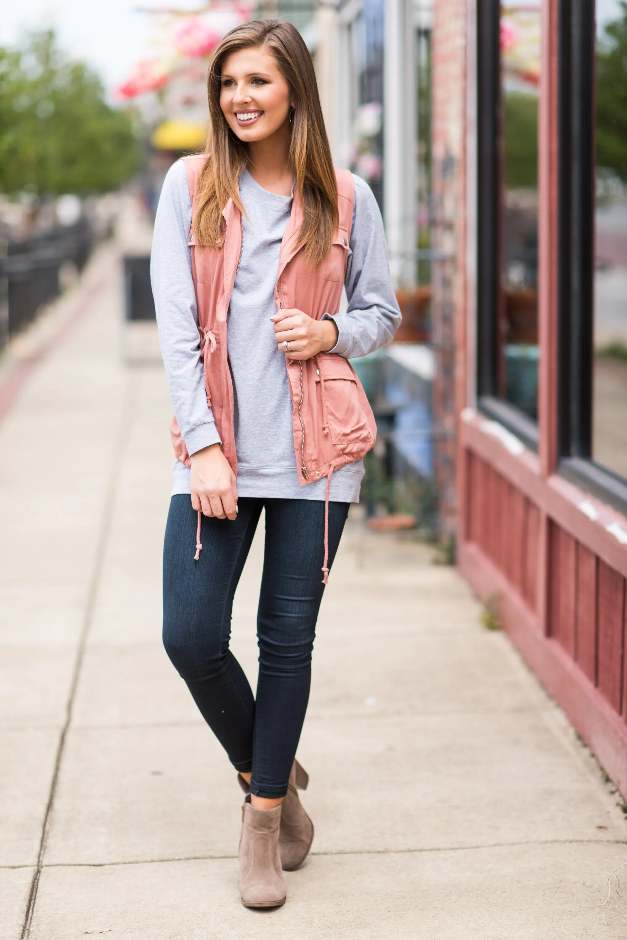 Slouchy Dolman Heather Gray Long Sleeve Tunic