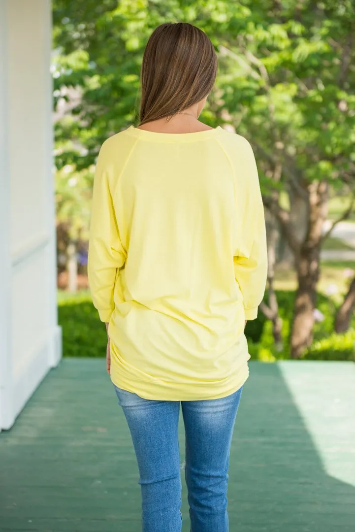 Slouchy Dolman Lemonade Pink Tunic