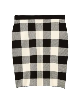 Snowdrop Fitted Sweater Skirt | White / Black