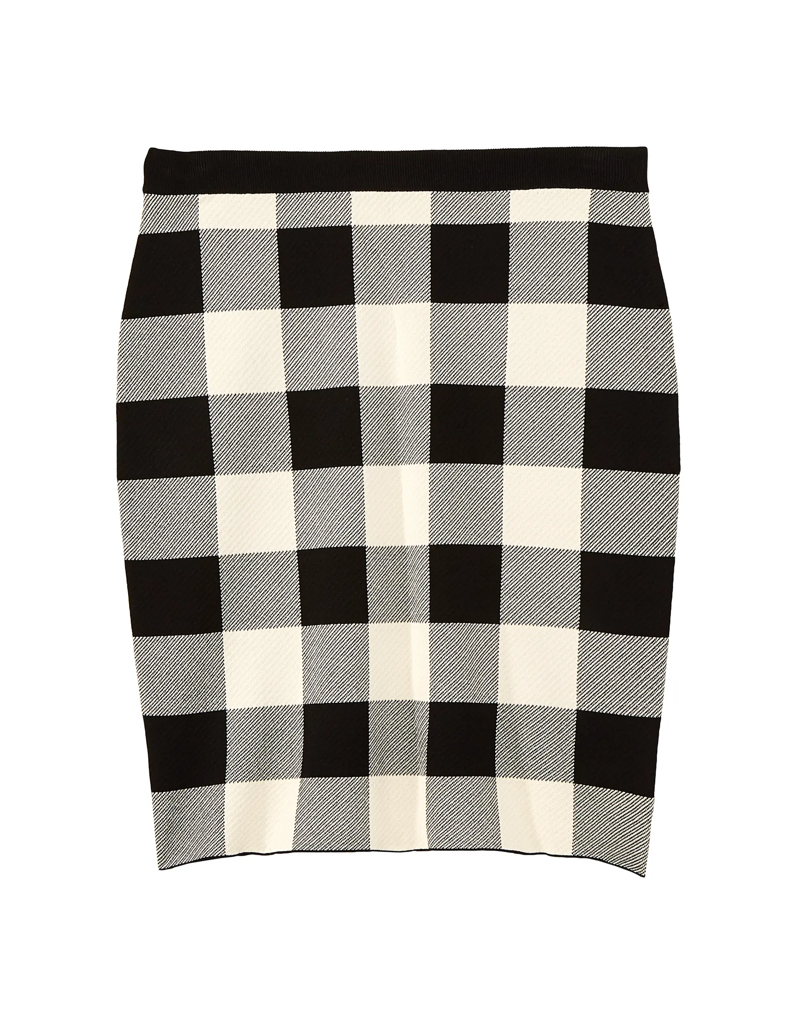 Snowdrop Fitted Sweater Skirt | White / Black