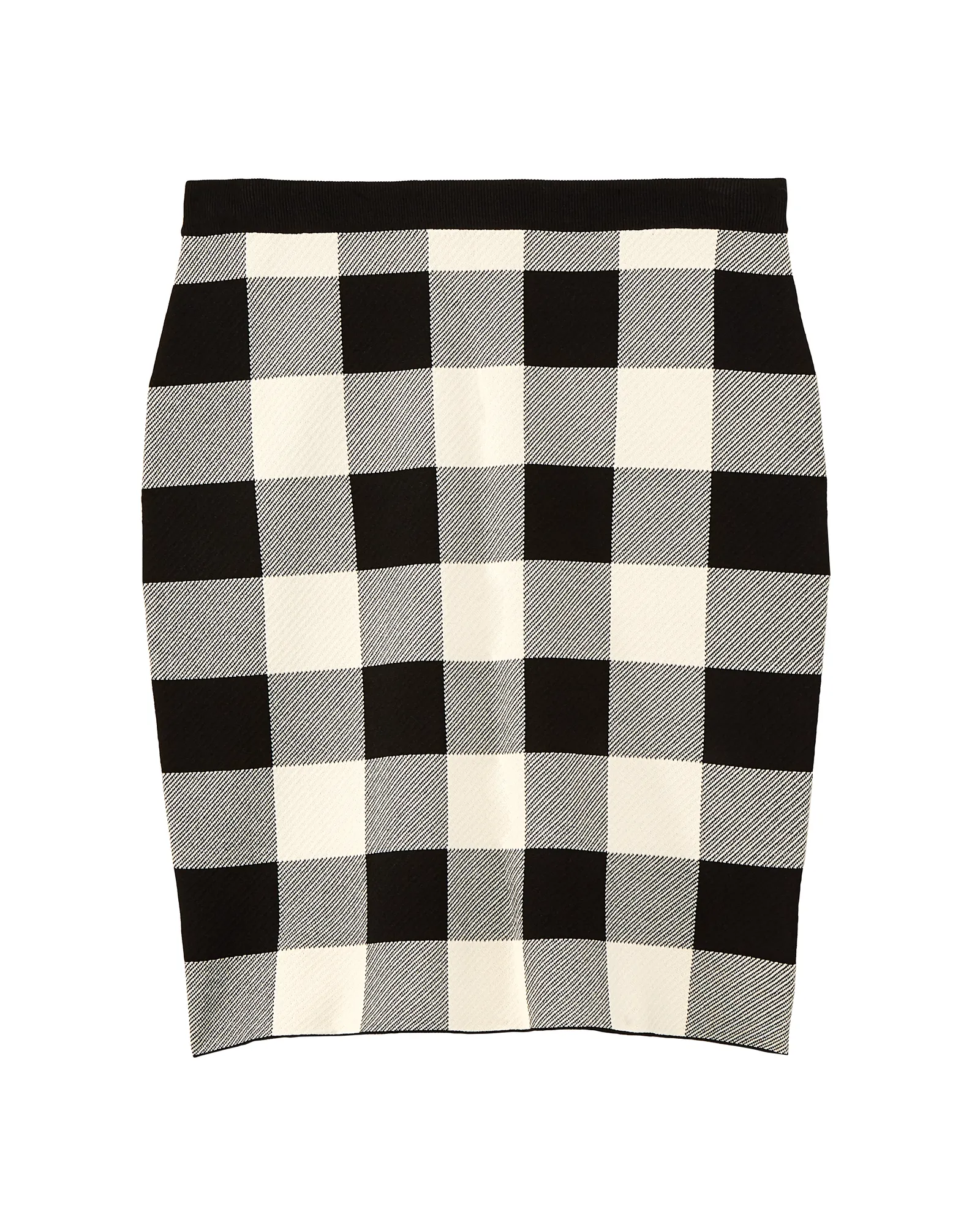 Snowdrop Fitted Sweater Skirt | White / Black