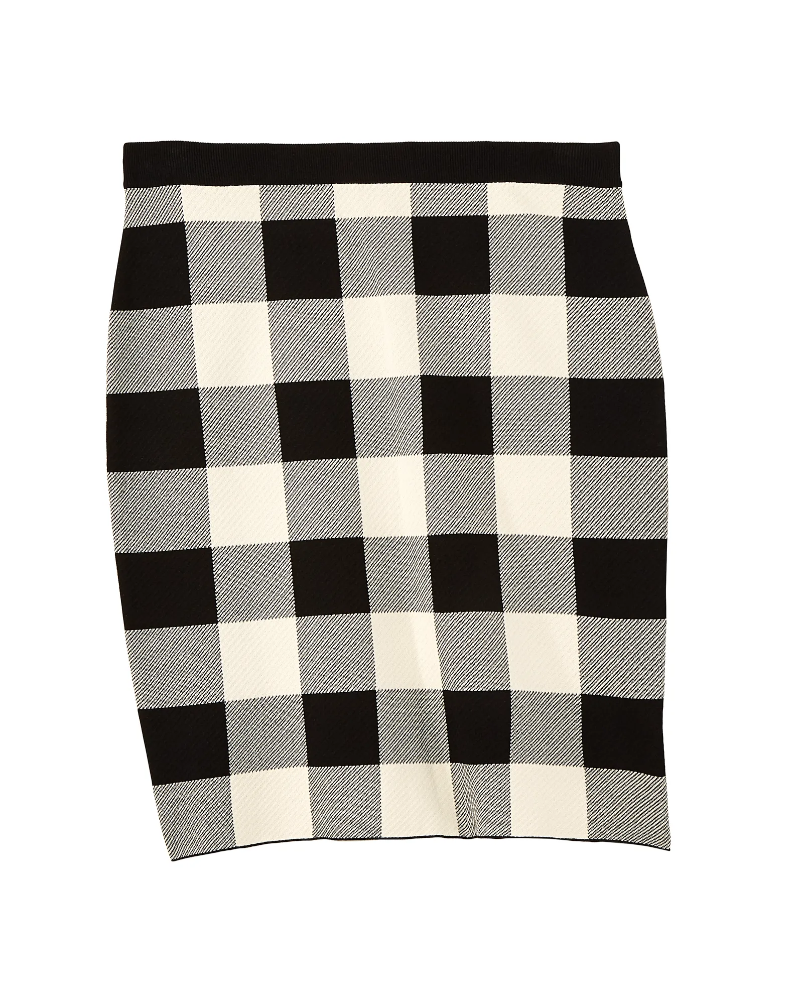 Snowdrop Fitted Sweater Skirt | White / Black