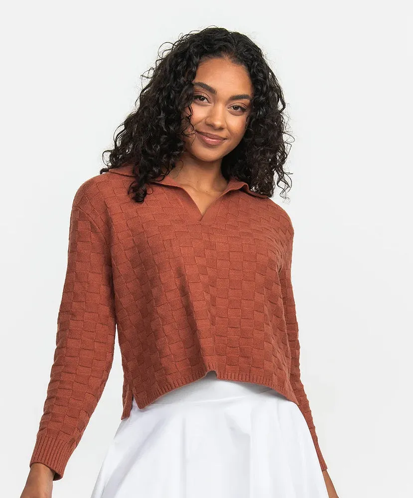 Southern Shirt Co - Textured Knit Polo Sweater