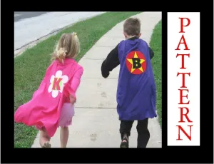 Superhero Cape Pattern, NO SEW Costume, Instant Download Pattern