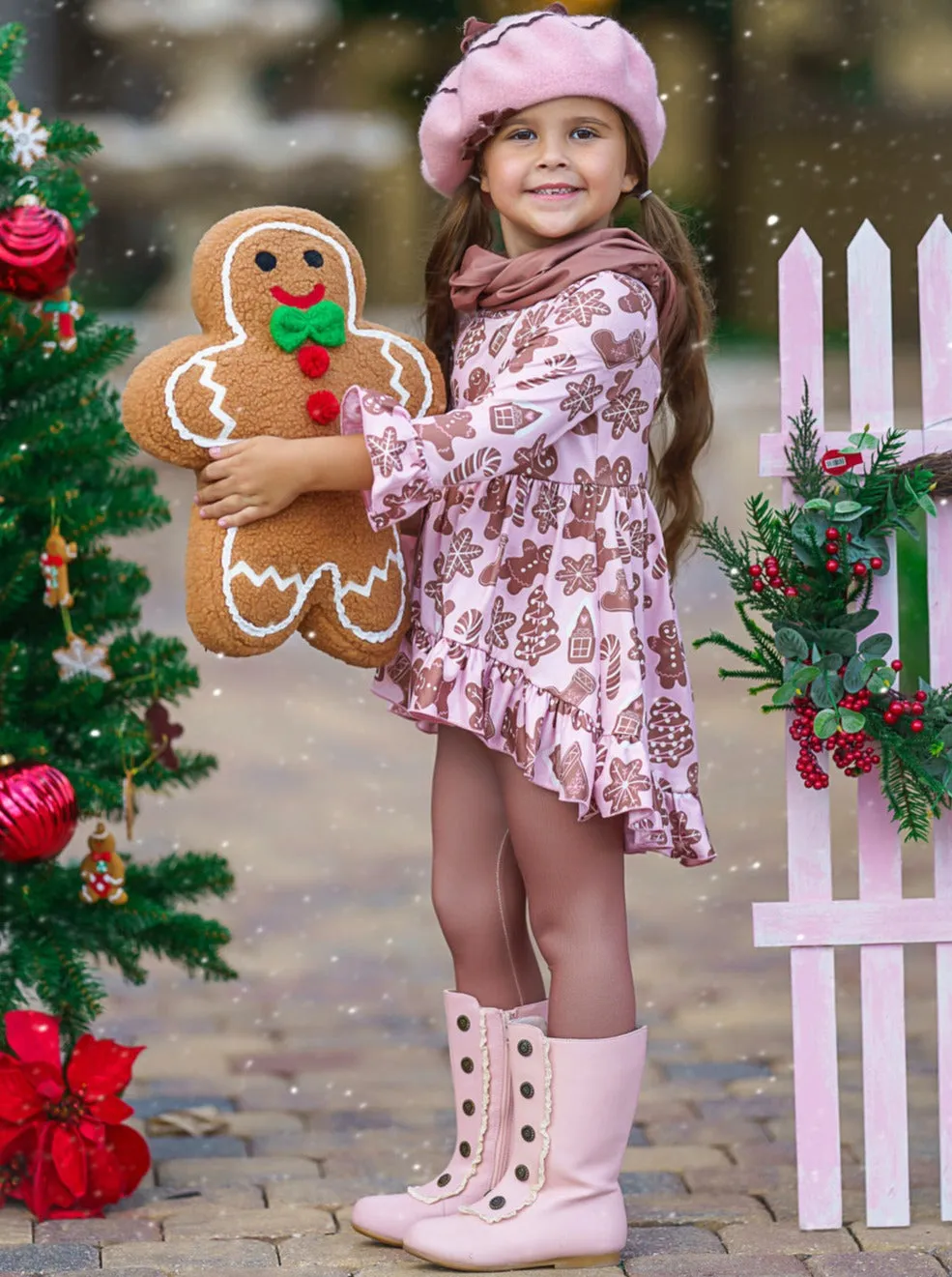 Sweetest Bite Cookies Top, Leggings, and Scarf Set