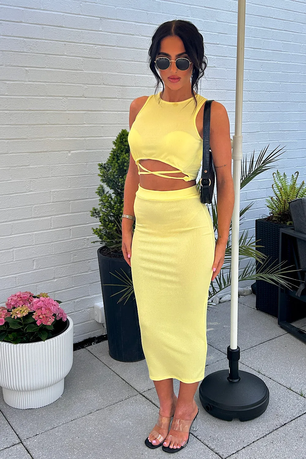 Taylor Lemon Ribbed Co-ord