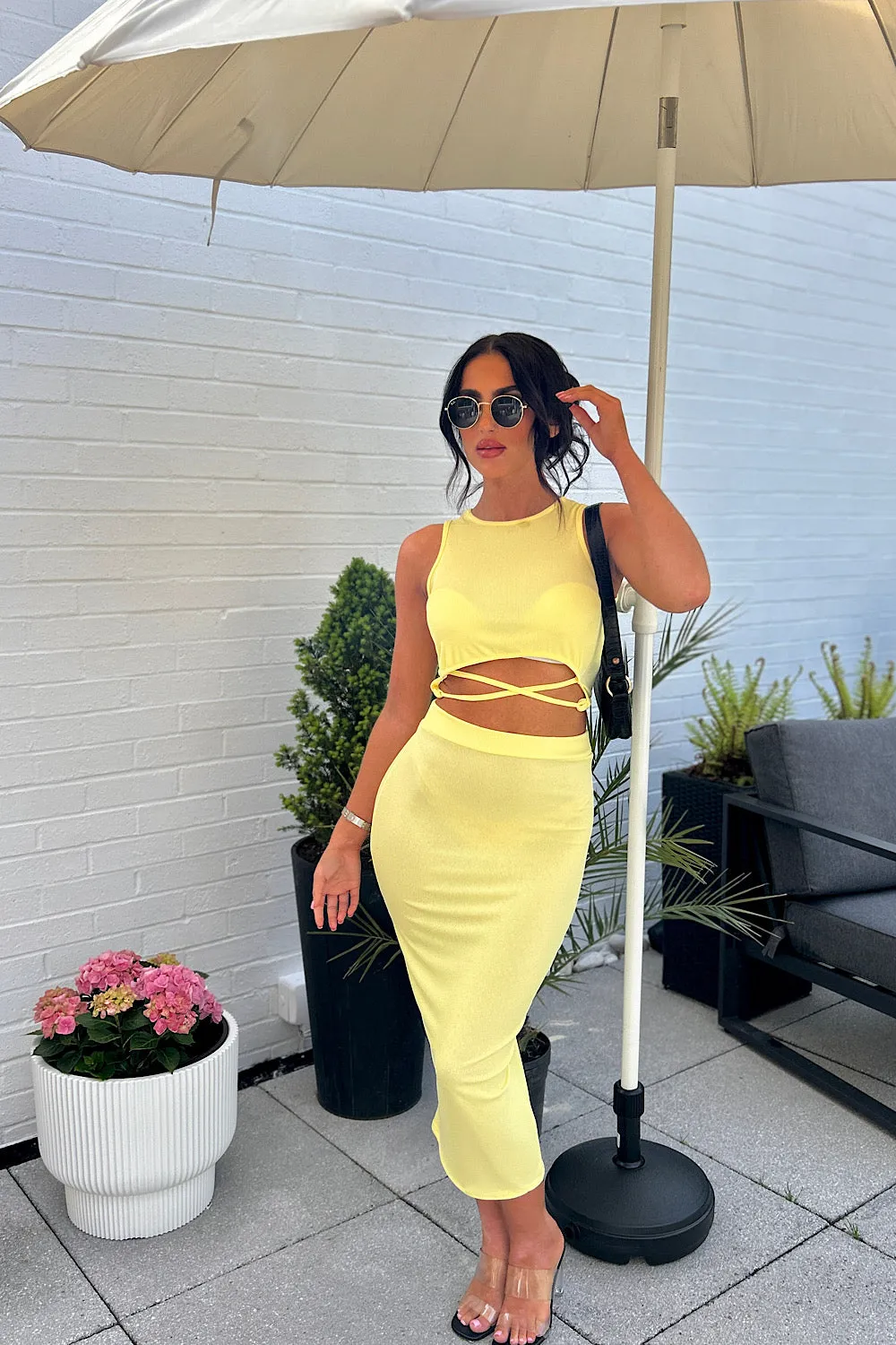 Taylor Lemon Ribbed Co-ord