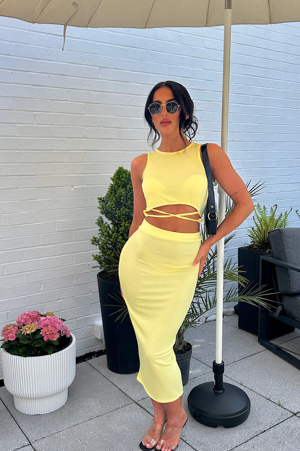 Taylor Lemon Ribbed Co-ord