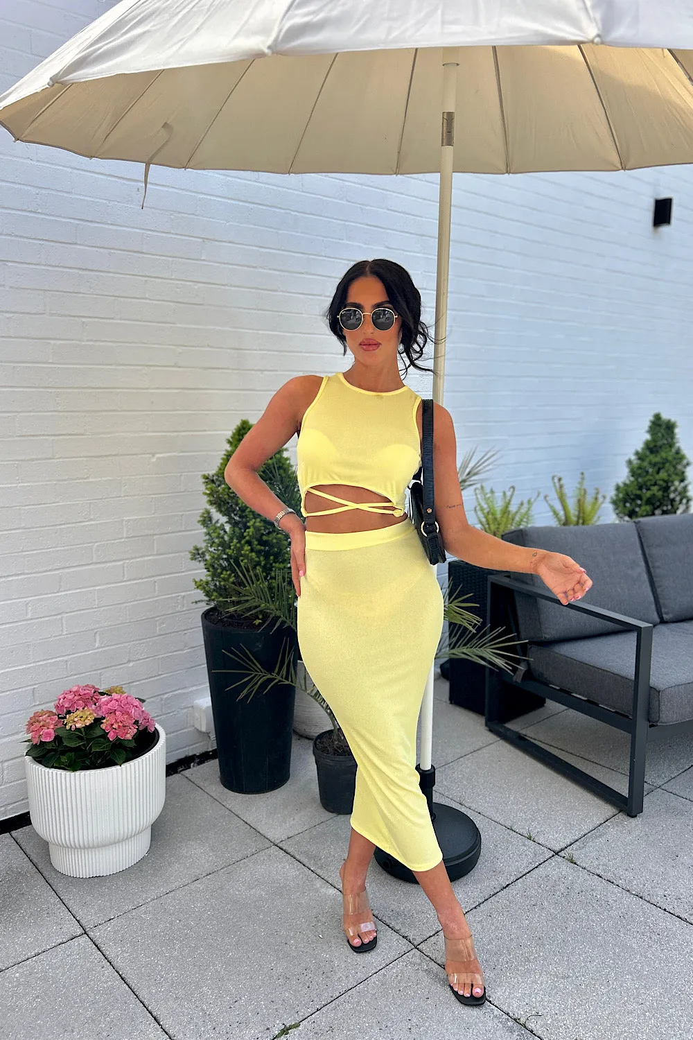 Taylor Lemon Ribbed Co-ord