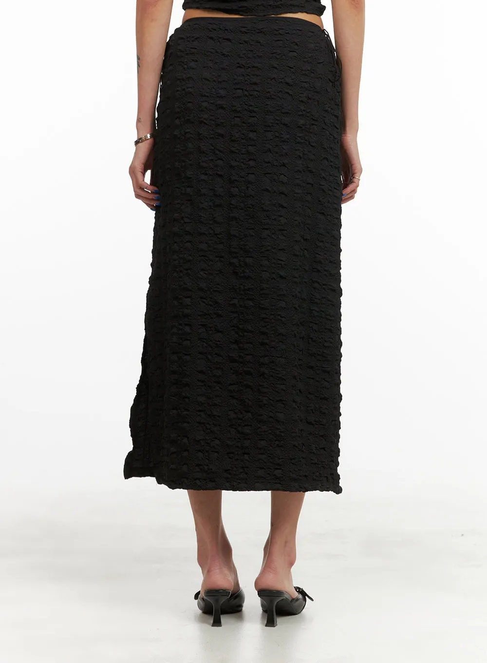 Textured Maxi Skirt CY424