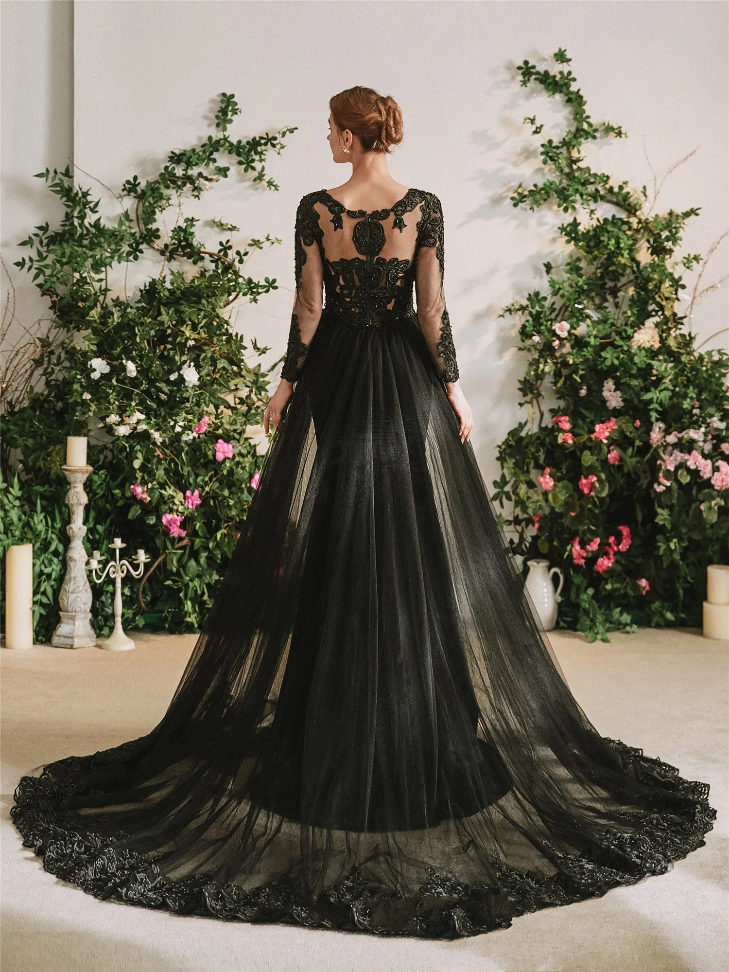 The Gothic Diva Black Wedding Dress